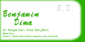 benjamin dima business card